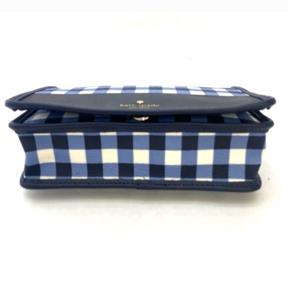 Kate Spade-2pc Hyde Lane Gingham Renee Crossbody Bag & Stacy Snap Wallet 💙 - Picture 7 of 16